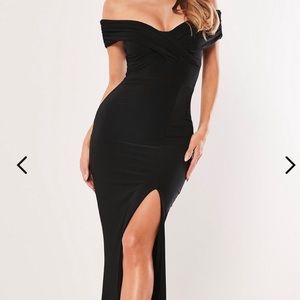 Misguided black off the shoulder gown